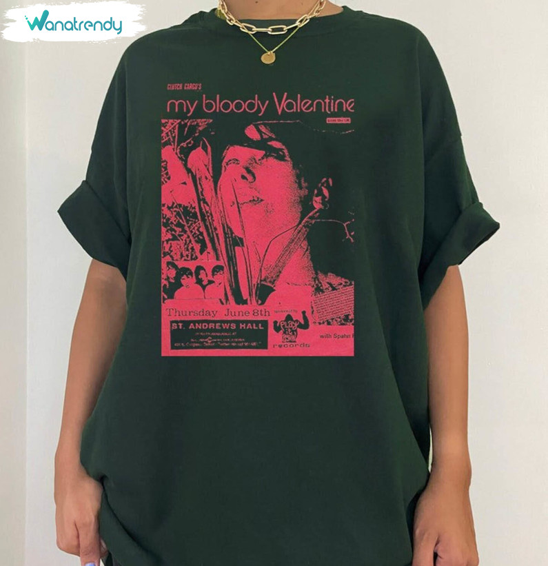 Cool Design My Bloody Valentine Shirt, Super Rare Tour T Shirt Short Sleeve