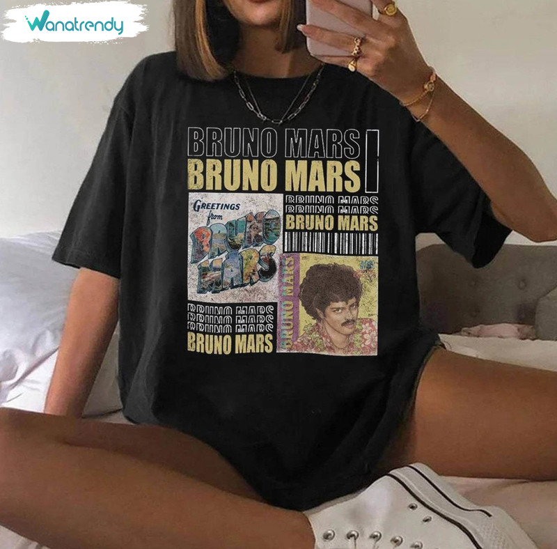 Retro Bruno Mars Tour Shirt, Bruno Mars Hip Hop 90s Long Sleeve Hoodie