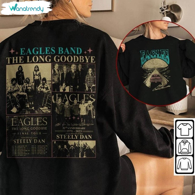 Comfort Eagles Tour 2023 Shirt, Trendy The Eagles Band Fan Sweatshirt Short Sleeve