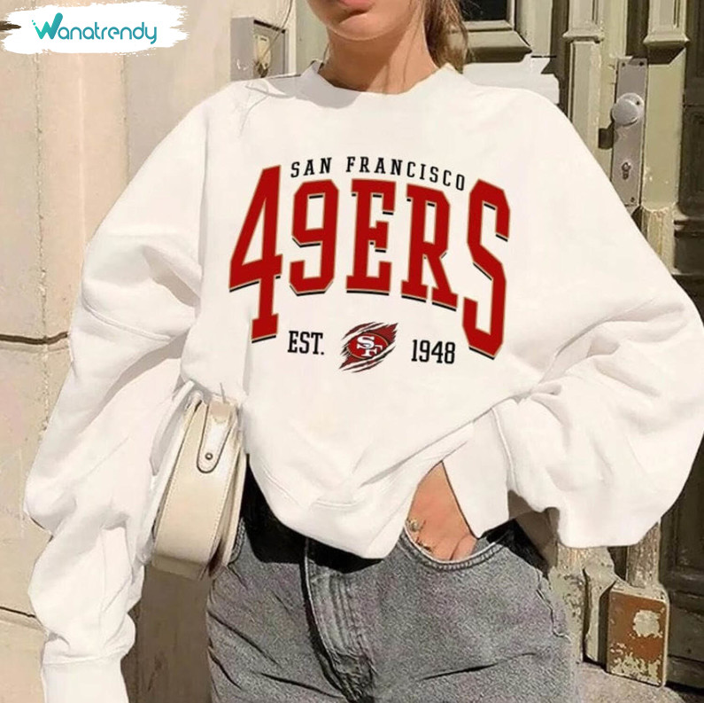 Vintage San Francisco Football Sweatshirt, Niners Football Short Sleeve T Shirt