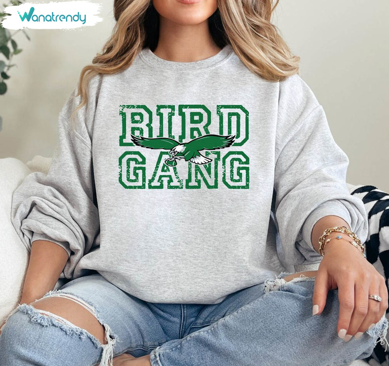 Retro Philadelphia Eagles Shirt, Philly Bird Gang Logo Crewneck Sweatshirt