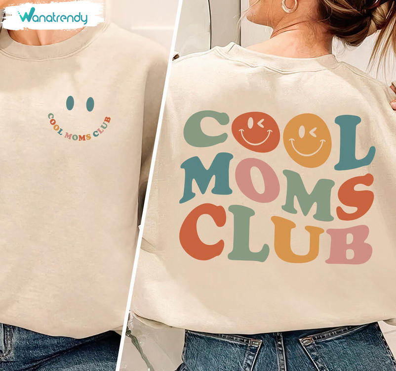 New Rare Cool Moms Club Shirt, Neutral New Mom Long Sleeve Unisex Hoodie