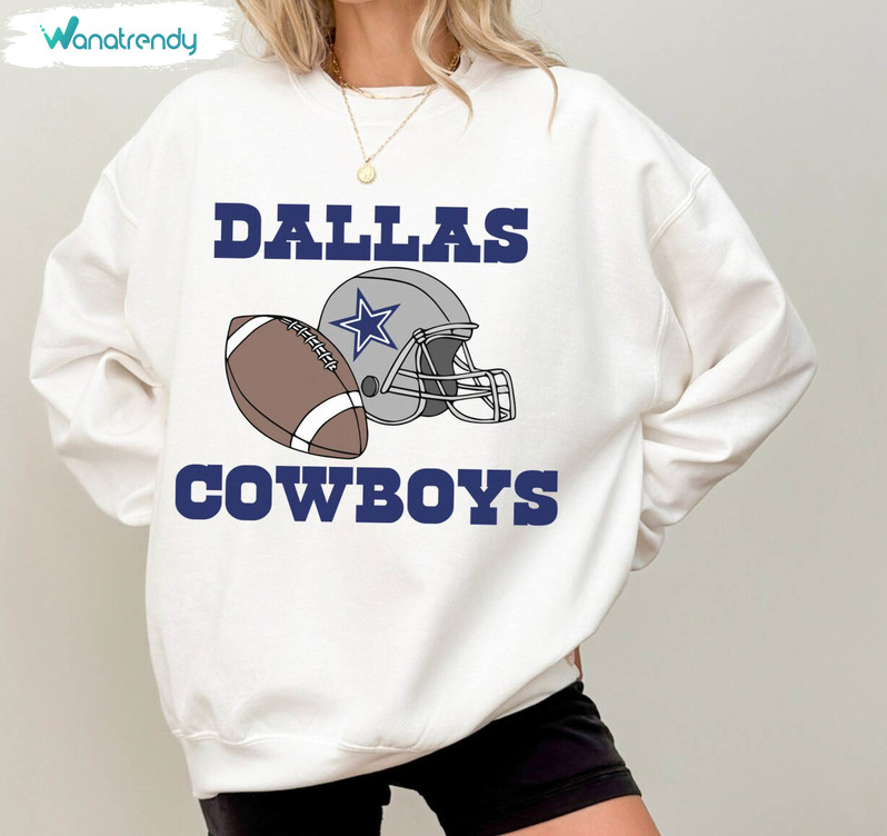 Vintage Dallas Cowboys Shirt, Funny Football Long Sleeve Tee Tops