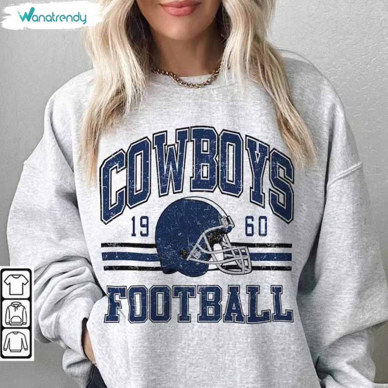Groovy Cowboys Football Crewneck , Inspirational Dallas Cowboys Shirt Sweater