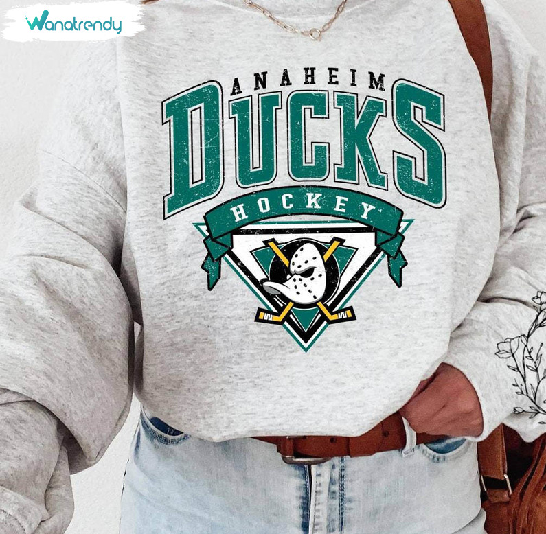 New Rare Anaheim Mighty Ducks Vintage Sweatshirt , Anaheim Ducks Shirt Unisex Hoodie