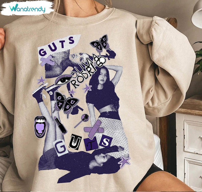 Hoodie Olivia Rodrigo Guts World Tour Printed Sweatshirt Street Casual  Hoodie Long-sleeved Sweatshirt Men and Women Pullover XS-3XL-Blue