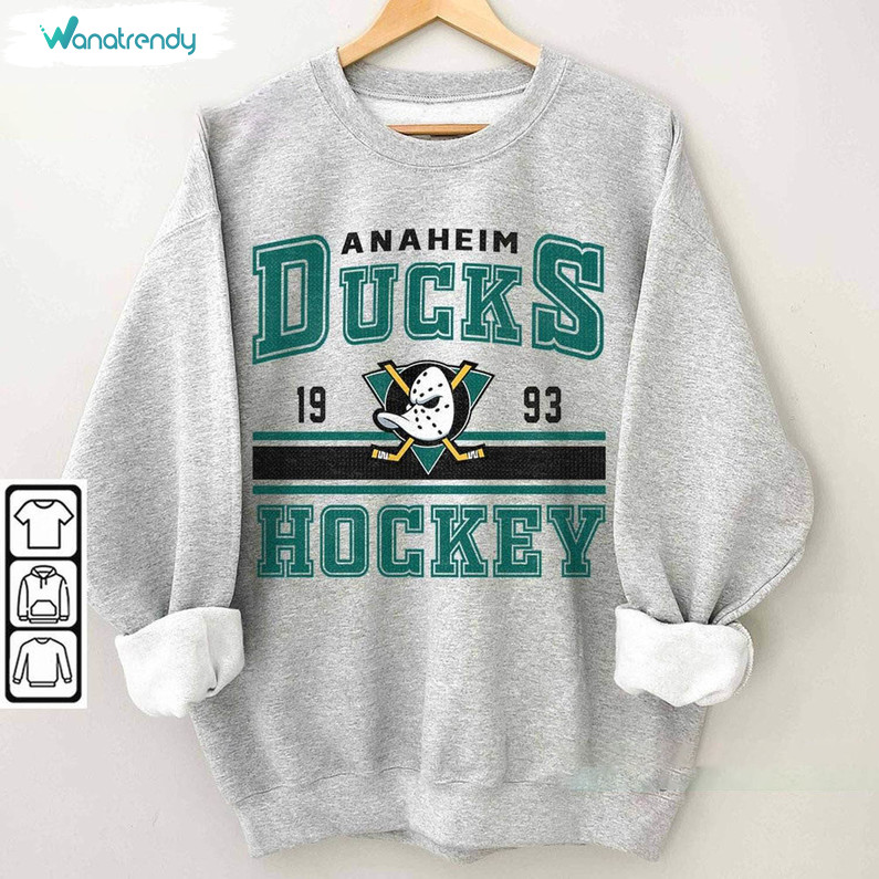 Vintage Anaheim Ducks Shirt, New Rare Jersey Hockey Long Sleeve Tee Tops