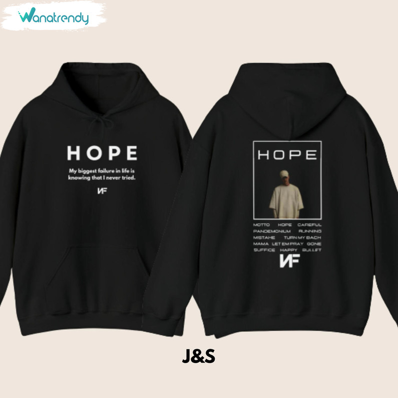 Funny Nf Hope Tour Shirt, Cool Design Nf Hope Album Hoodie Short Sleeve