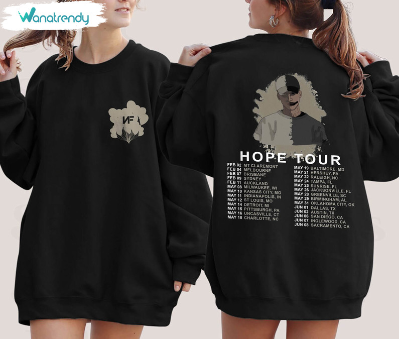 Vintage Hope Tour 2023 Sweatshirt , New Rare Nf Hope Tour Shirt Short Sleeve