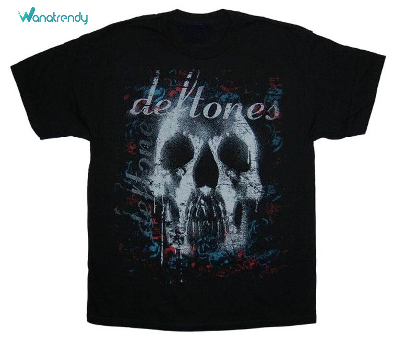 New Rare Deftones Skull Album T Shirt, Must Have Deftones Shirt Long Sleeve