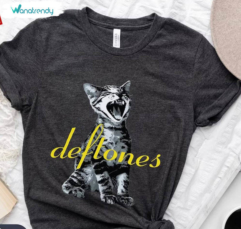 Deftones Trendy Shirt, Cute Deftones Jinx Cat Album Band Sweatshirt Long Sleeve