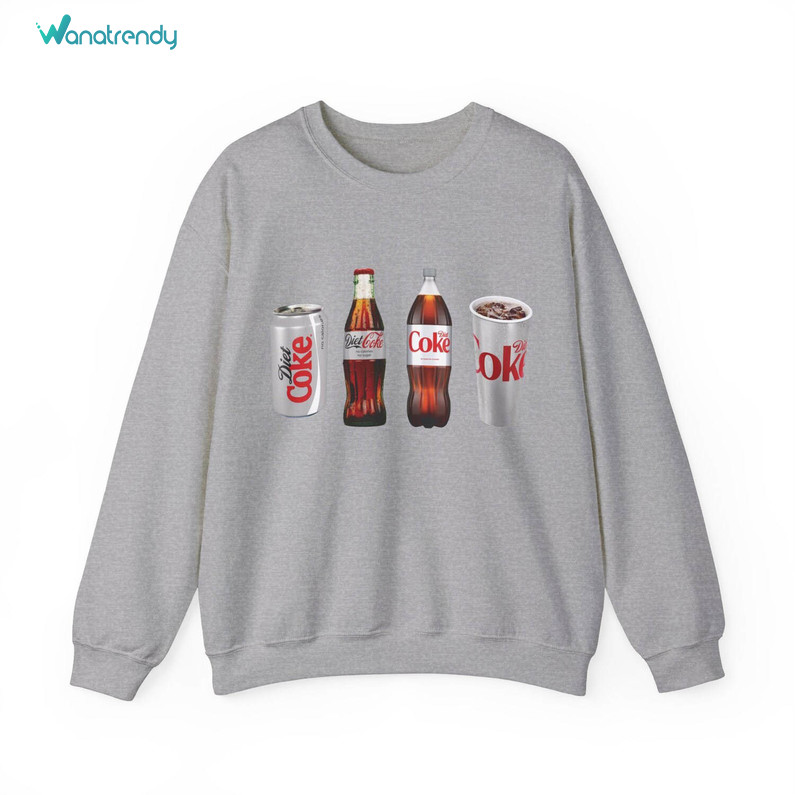 Trendy Diet Coke Sweatshirt, Limited Soda Short Sleeve Long Sleeve