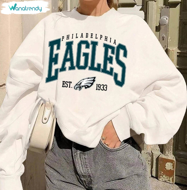 Philadelphia Eagles Comfort Shirt, Trendy Football Unisex Hoodie Short Sleeve