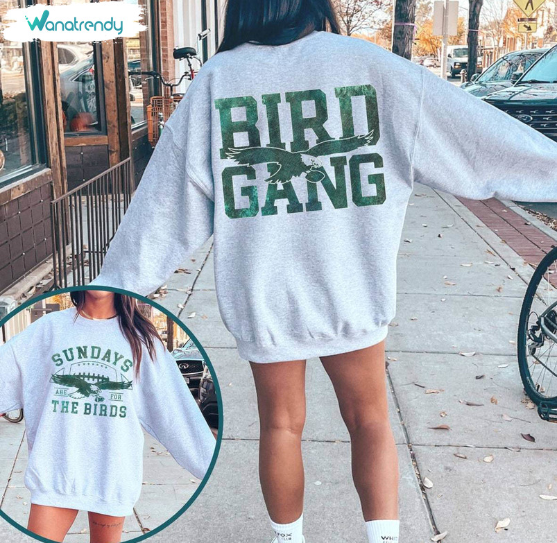Vintage Bird Gang Sweatshirt, Must Have Philadelphia Eagles Tee Tops Crewneck
