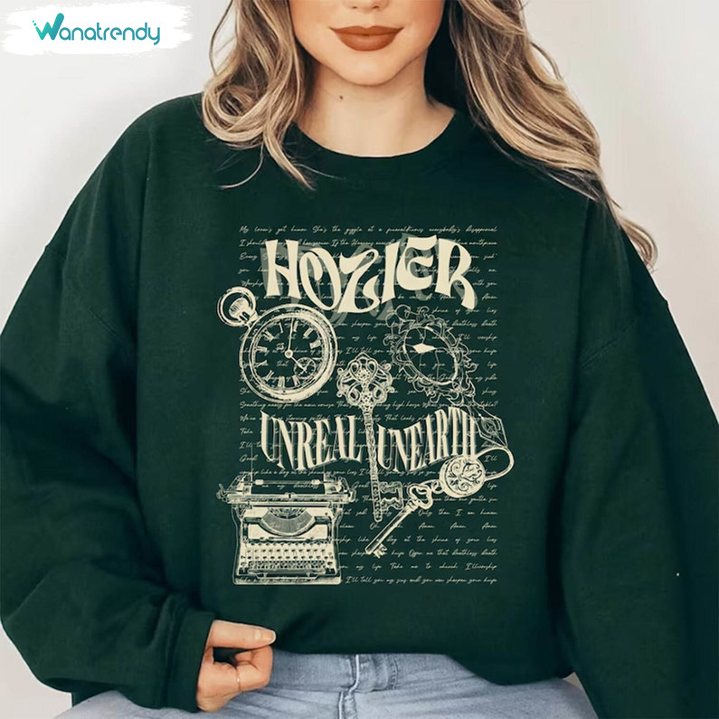 Vintage Album Hozier Music T Shirt, Hozier Unreal Unearth Tour Shirt Long Sleeve