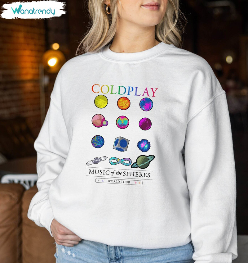 Vintage Coldplay Shirt , Music Of The Spheres Tour 2024 Sweatshirt Short Sleeve