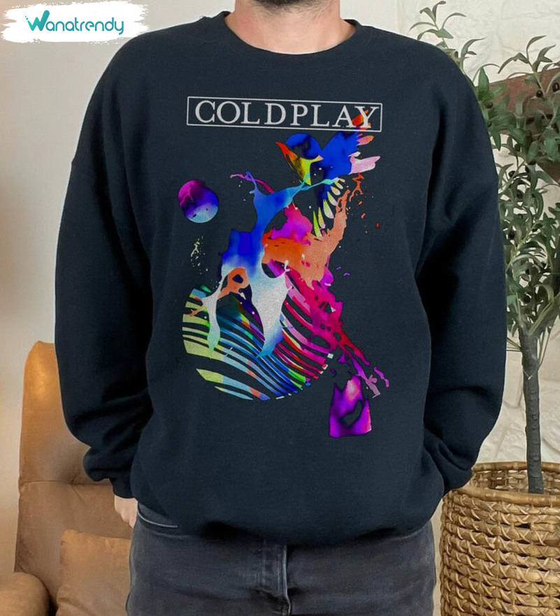 Groovy Coldplay Shirt, Trendy Music Band Long Sleeve Sweater