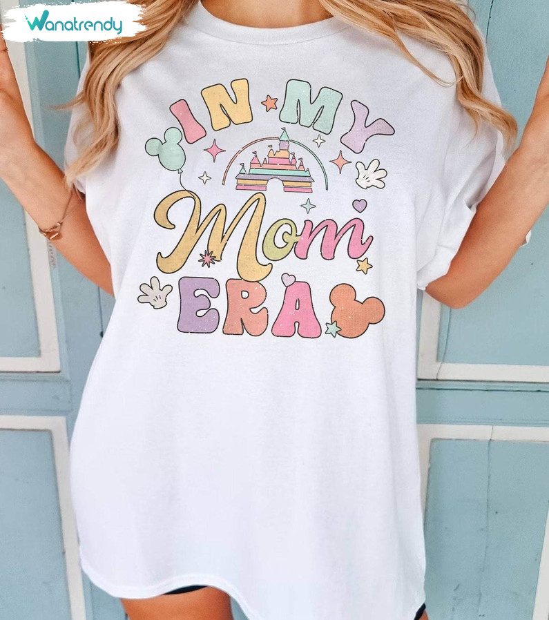 Comfort In My Disney Mama Era Shirt, Funny Pregnancy Short Sleeve Tee Tops