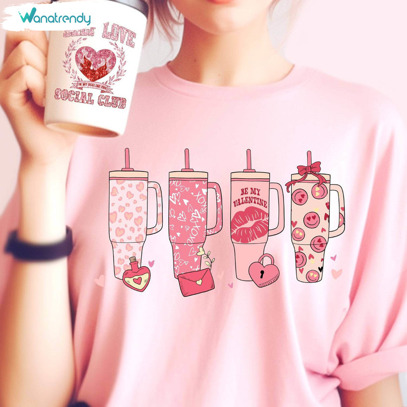 Cool Obsessive Cup Disorder Valentine's Day Shirt, Stanley Tumbler Valentine Hoodie Crewneck