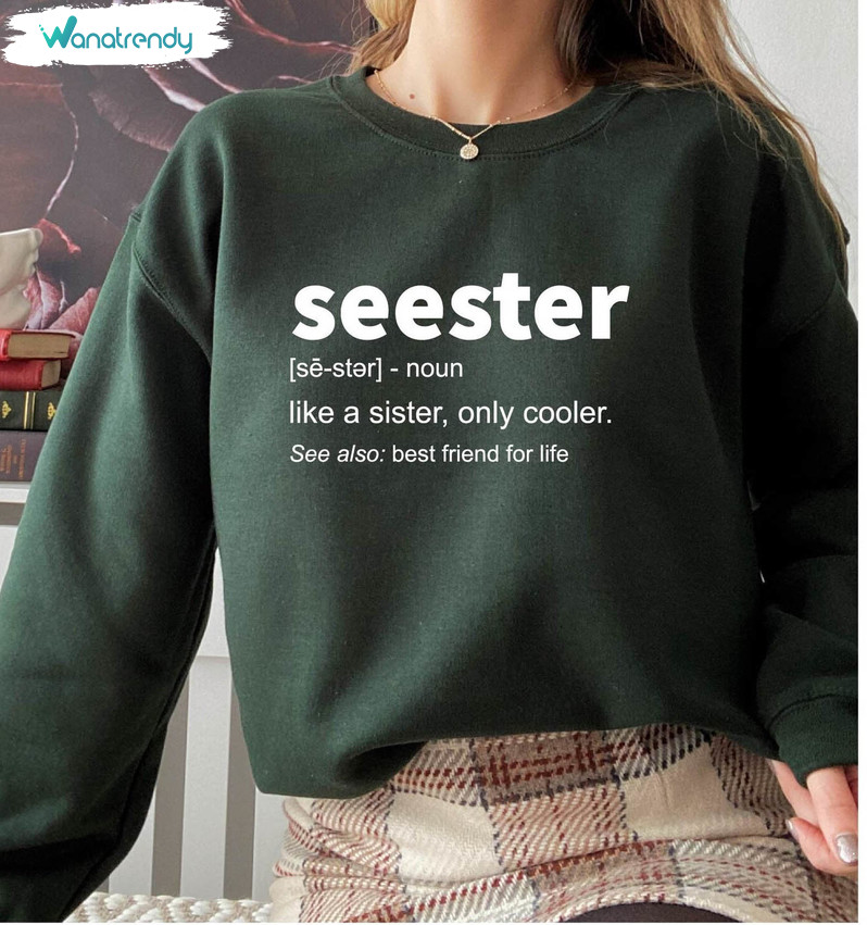 Modern Seester Noun Shirt, Seester Definition Sweater Hoodie Best Sister Gift Women