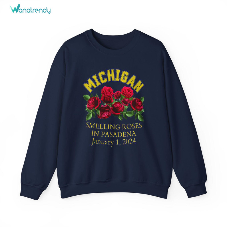 Retro Michigan Wolverines Rose Bowl Shirt, Michigan Football Pasadena Roses T Shirt Hoodie