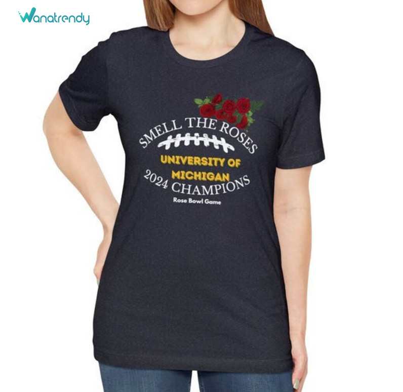 Cute Michigan Wolverines Rose Bowl Shirt, Groovy University Of Michigan Crewneck T Shirt