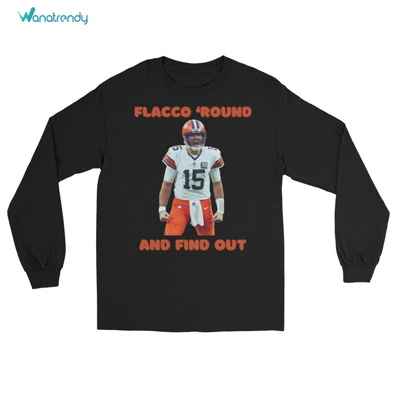 Modern Flacco Round Find Out Shirt, Groovy Football Tank Top Long Sleeve