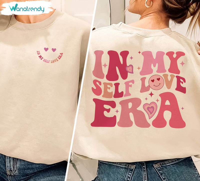 Funny Self Love Era Shirt, Groovy Single Valentines Day T Shirt Long Sleeve
