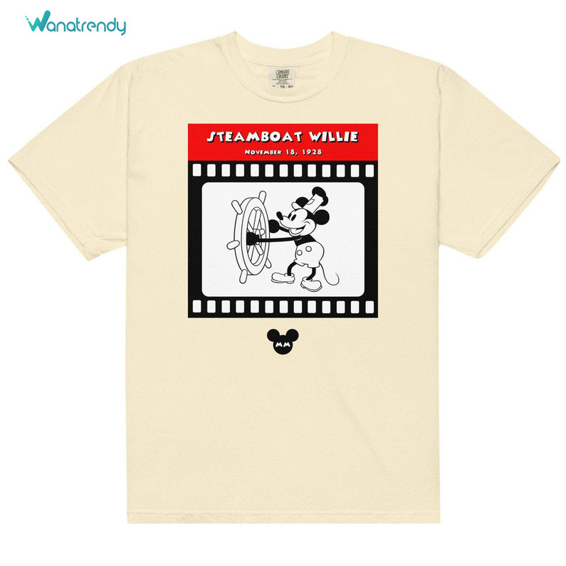Steamboat Willie Groovy Shirt, Mickey Mouse Steamboat Willie Long Sleeve Sweater