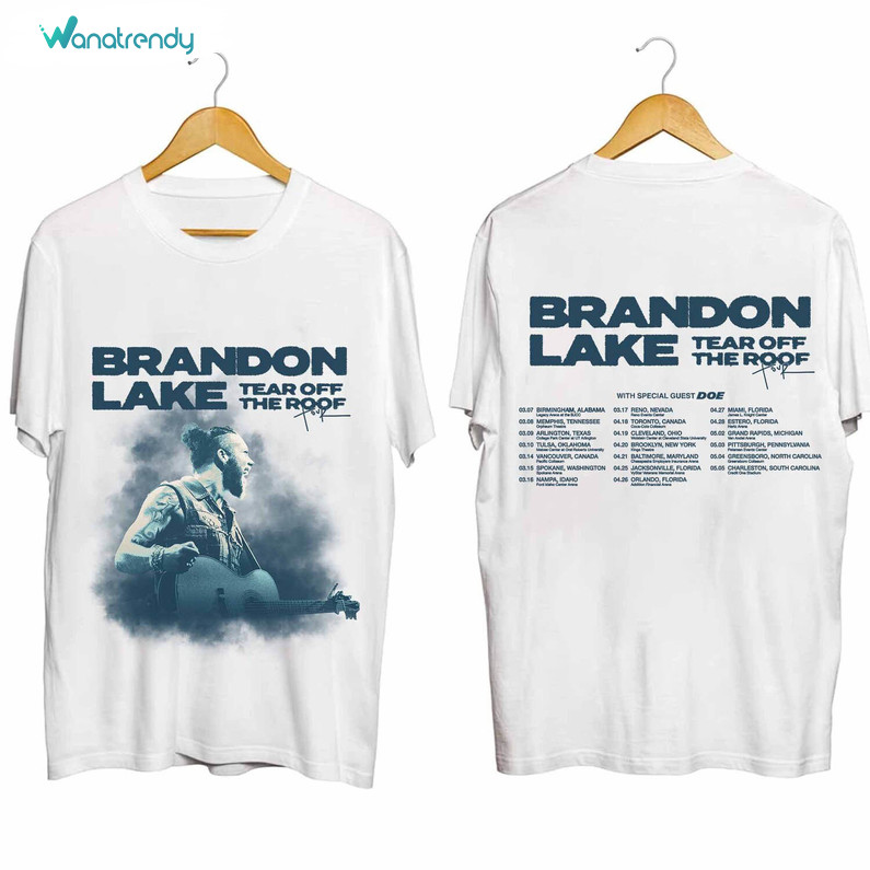 Unique Brandon Lake Tear Off The Roof Tour 2024 T Shirt, Brandon Lake Shirt Sweater