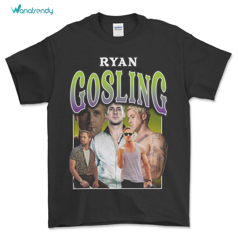 Ryan Gosling New Rare Shirt, Unique Fan Art Long Sleeve Short Sleeve
