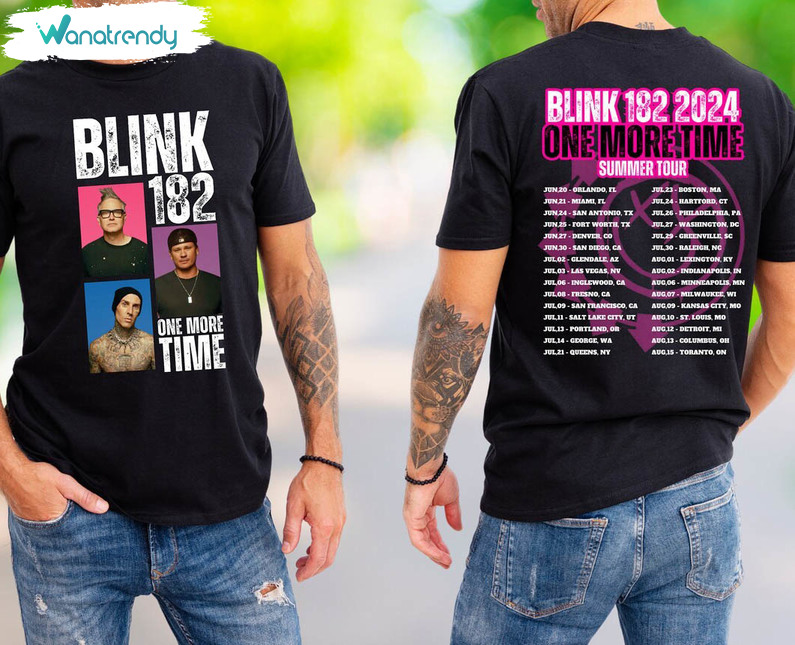 Funny Blink 182 Shirt, Trendy One More Time Photo Unisex T Shirt Short Sleeve