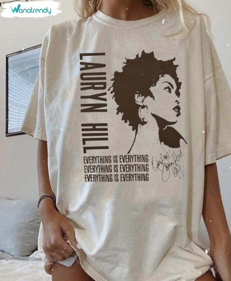 Cool Design Lauryn Hill Shirt, Modern Rock Pop Music Crewneck Unisex T Shirt