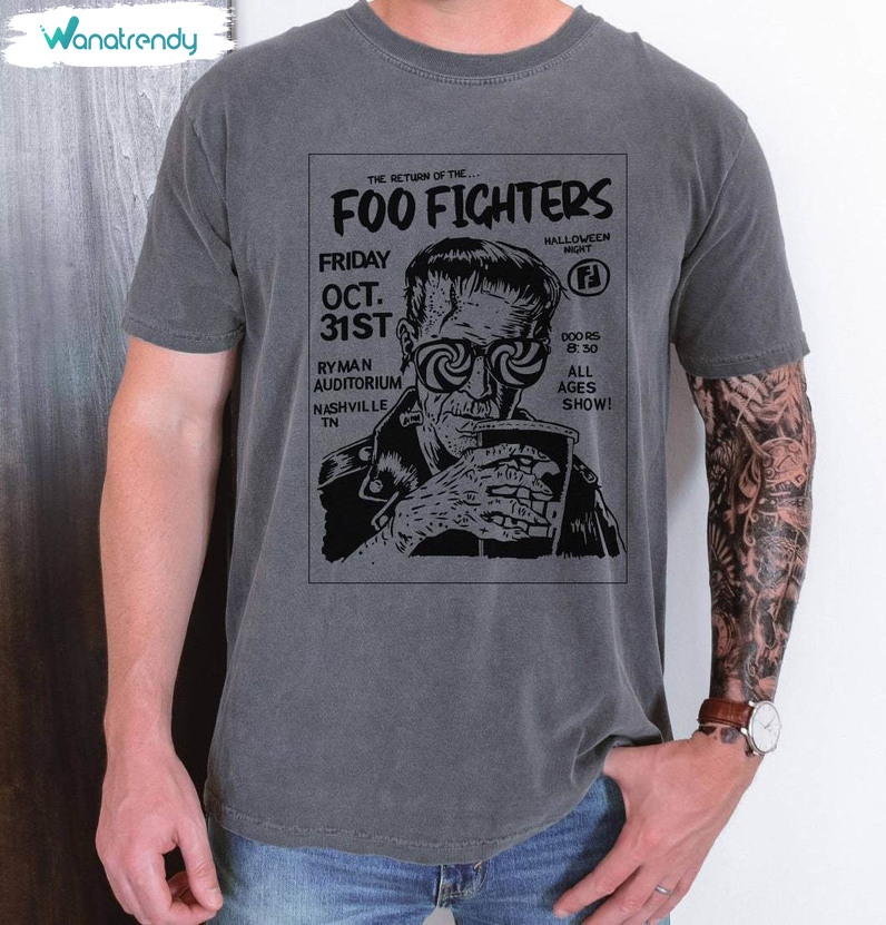 Comfort Colors Foo Fighters Tour Shirt, Foo Fighters Halloween T Shirt Sweater