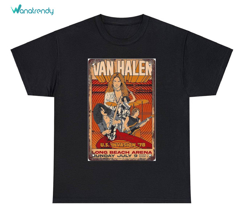 Vintage Van Halen Concert Poster Sweatshirt , Van Halen 1984 Shirt Crewneck