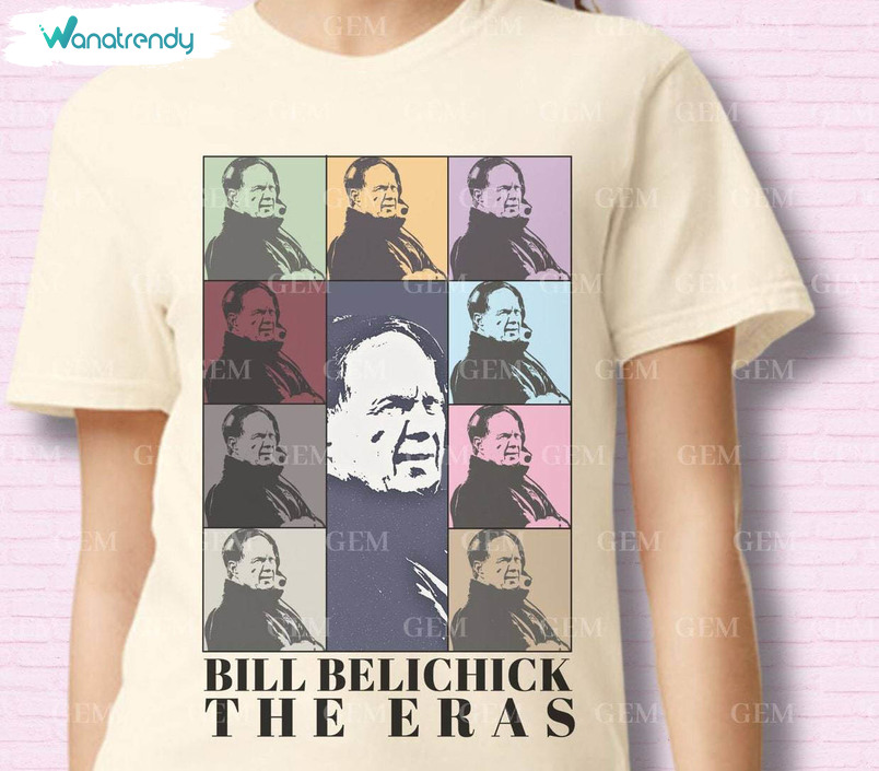 Vintage Bill Belichick Stoic Eras T Shirt, Cool Design Bill Belichick Shirt Long Sleeve