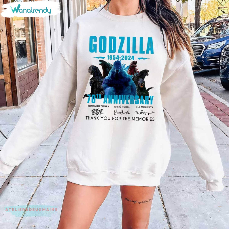 Vintage Godzilla 70th Anniversary Sweatshirt , Godzilla Minus One Shirt Hoodie