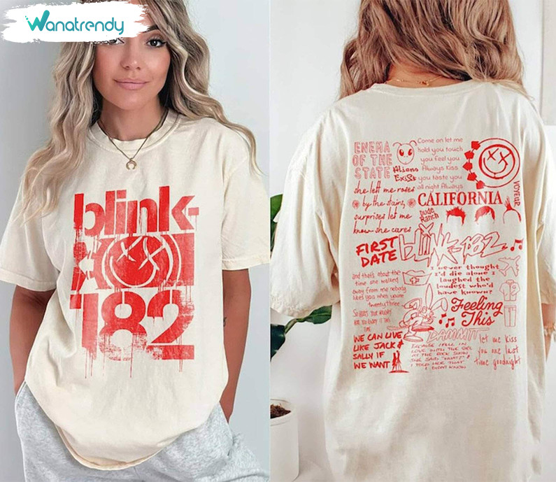 Blink 182 Cool Design Shirt, Groovy Rock And Roll T Shirt Long Sleeve