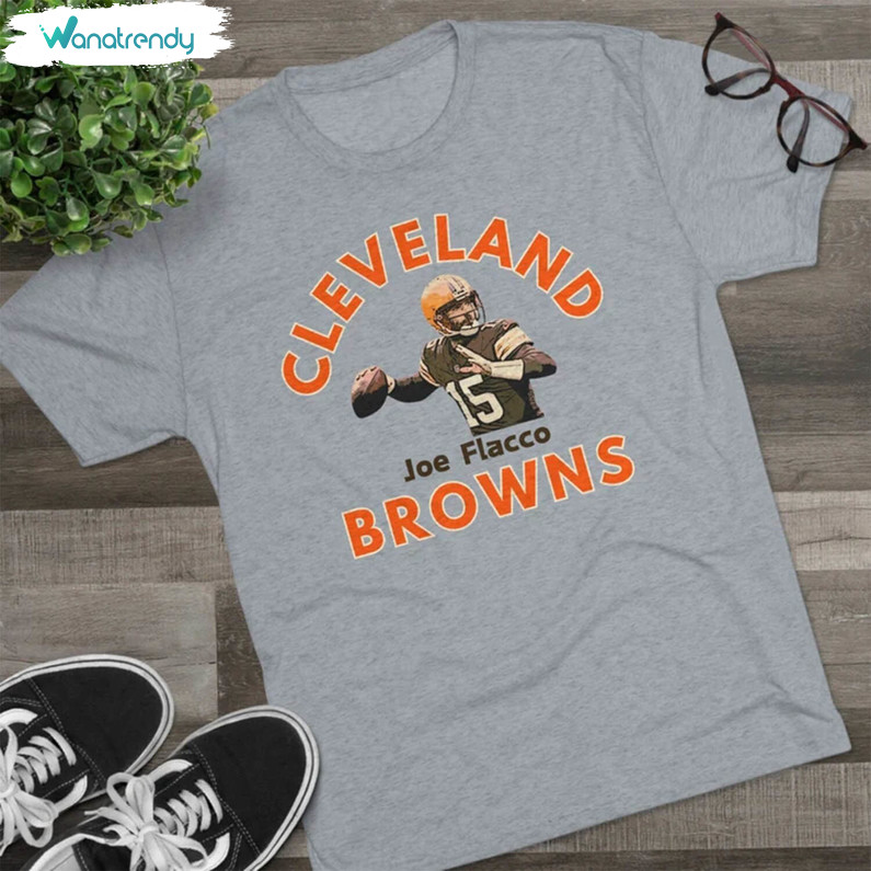 Groovy Joe Flacco Shirt, Cleveland Browns Joe Flacco Short Sleeve Crewneck