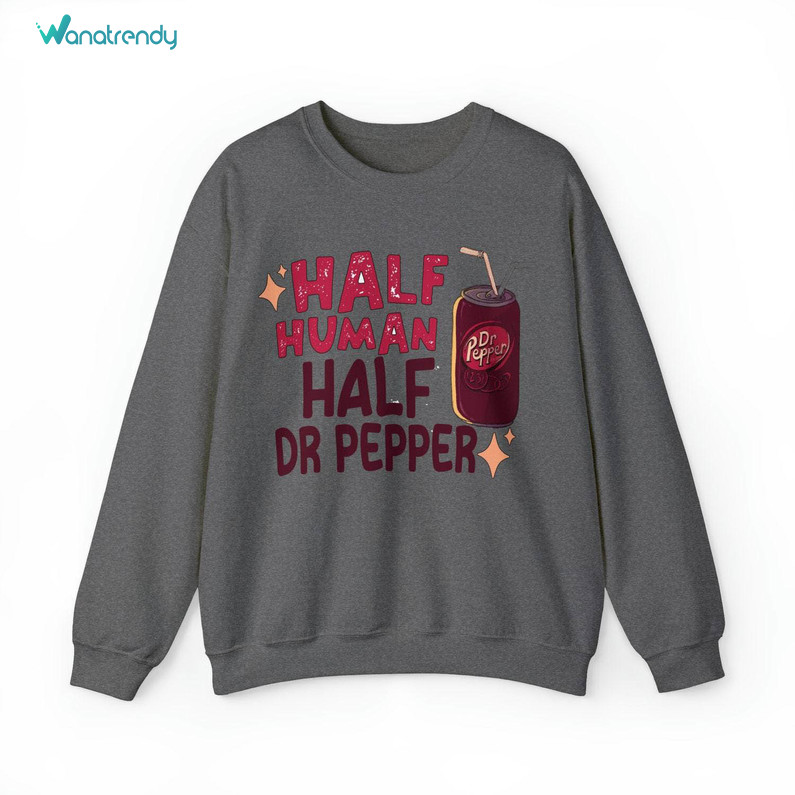 New Rare Dr Pepper Shirt, Fantastic Half Dr Pepper Short Sleeve Unisex Hoodie