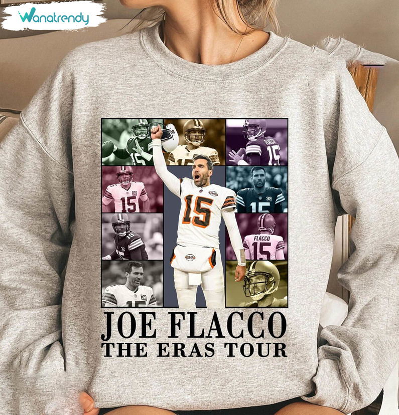 New Rare Joe Flacco The Eras Tour T Shirt, Groovy Joe Flacco Shirt Unisex Hoodie
