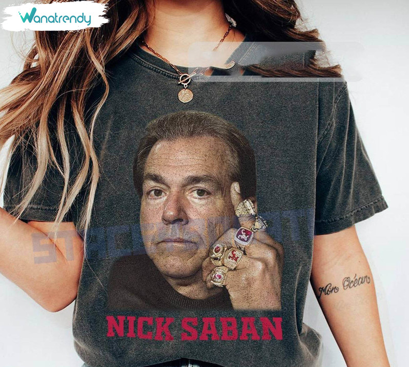 Vintage Nick Saban Shirt, Must Have Saban Football Unisex Hoodie Crewneck