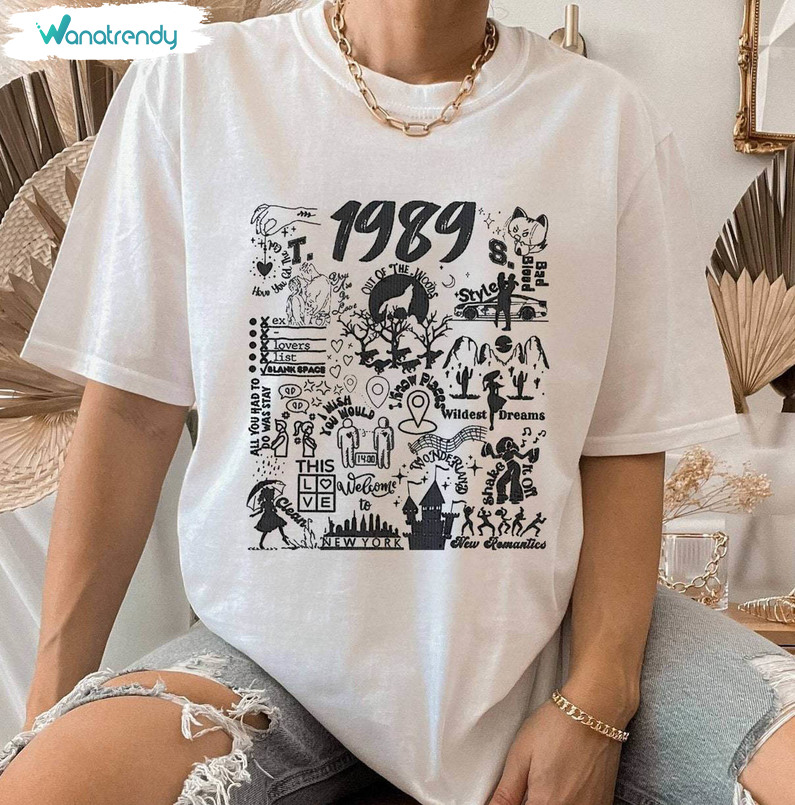 Vintage Taylor 1989 Album Sweatshirt , 1989 Taylors Version Shirt Short Sleeve