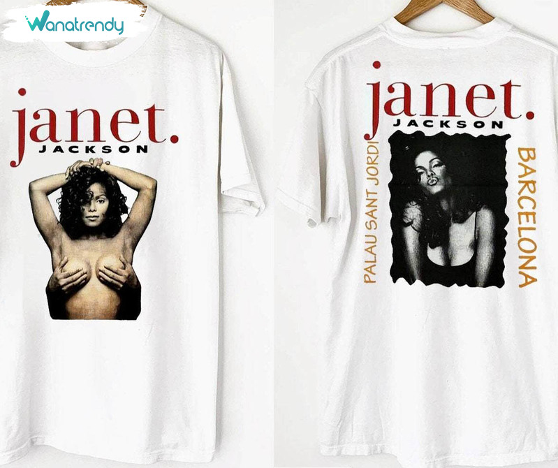 Vintage Janet Jackson Tour Shirt, Jordi Barcelona Tour 1995 T Shirt Hoodie