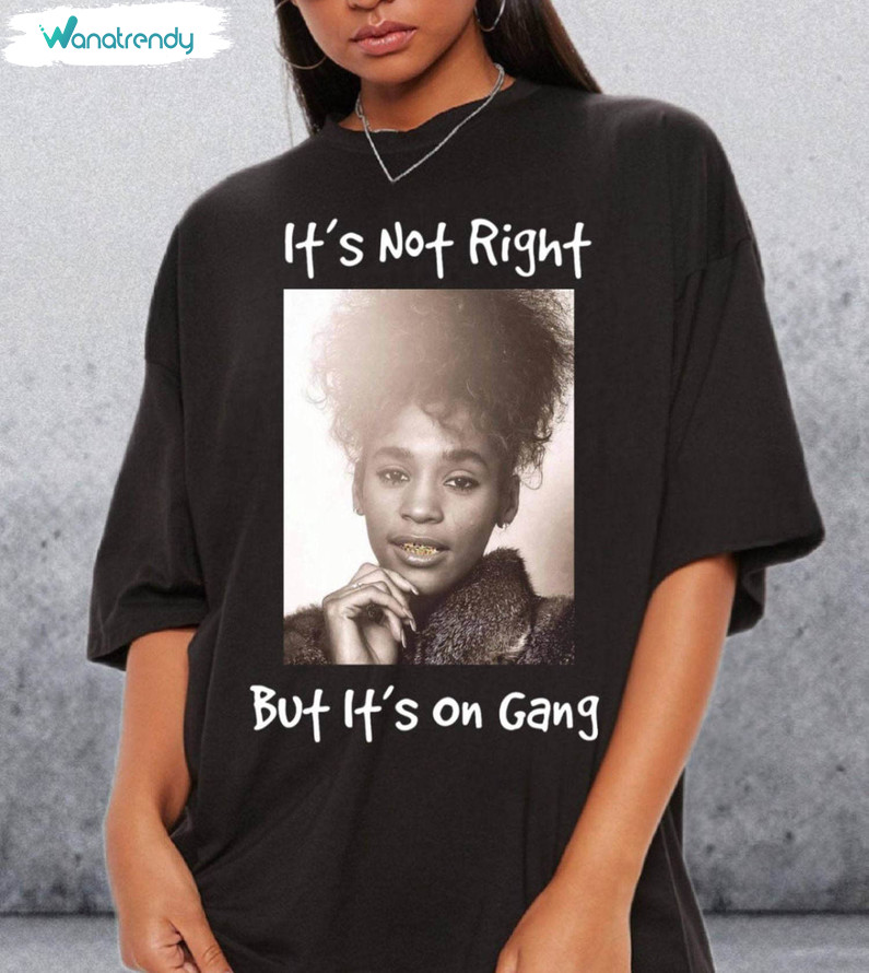 It's Not Right But It's On Gang Sweatshirt , Retro Whitney Houston Shirt Unisex Hoodie