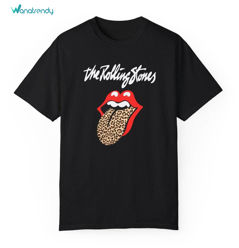 Fantastic Rolling Stones Leopard Pattern T Shirt , Cute The Rolling Stones Shirt Sweater