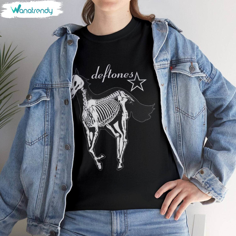 Must Have Deftones Around The Fur Shirt, Deftoes White Pony Skeleton Tank Top T Shirt