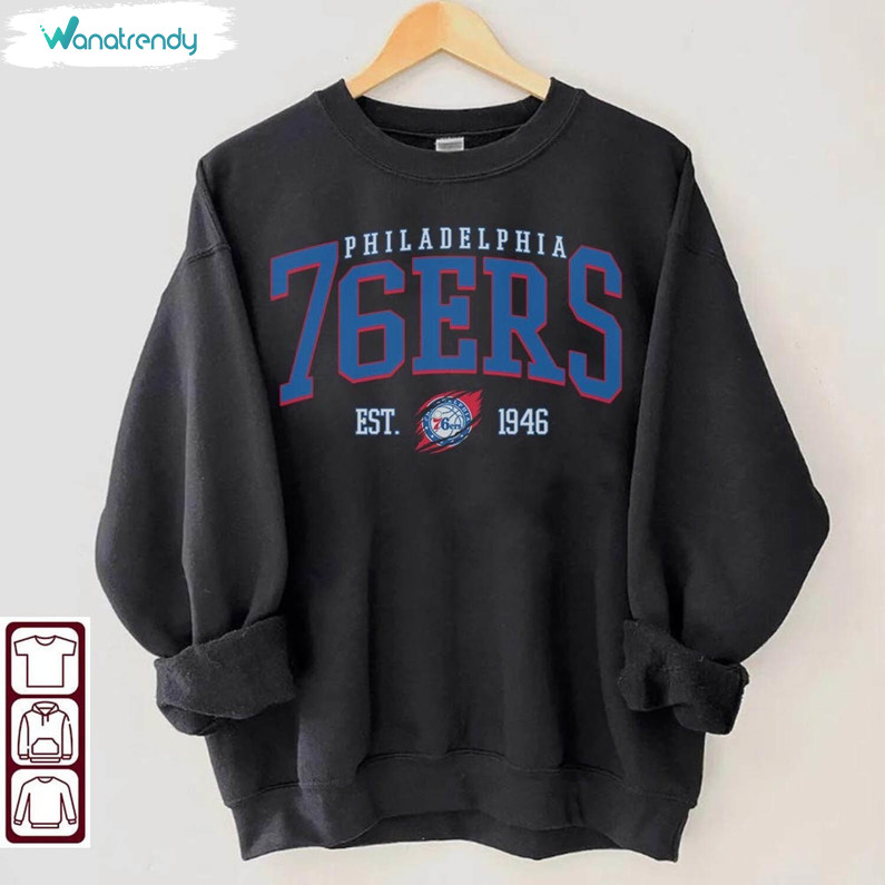 Awesome Philadelphia 76ers Shirt, Philadelphia 76er Basketball Hoodie Sweater