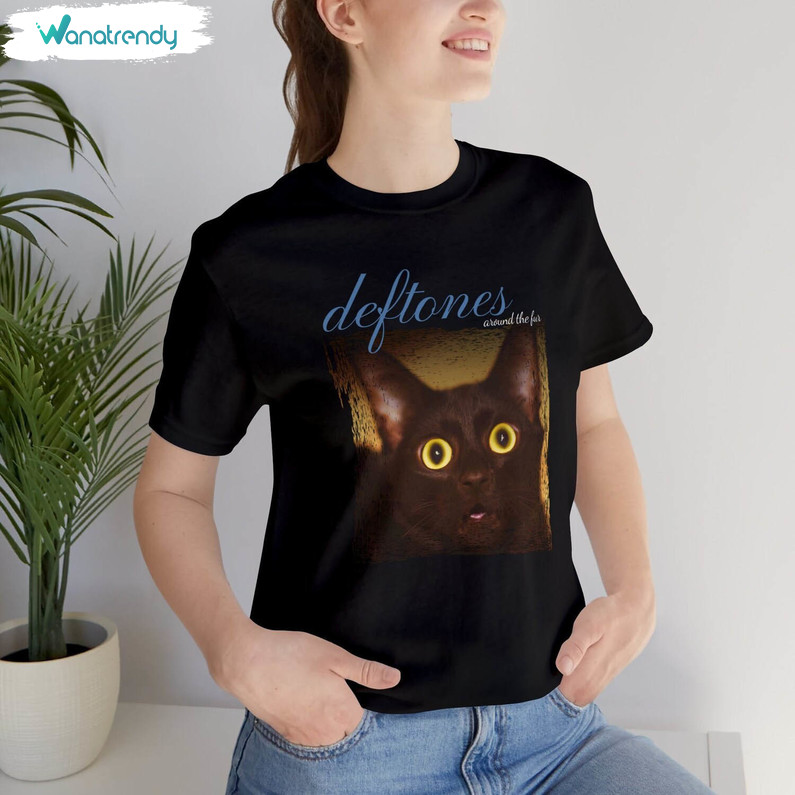 New Rare Deftones Shirt, Unique Cat Memes Cat Band Unisex T Shirt Short Sleeve