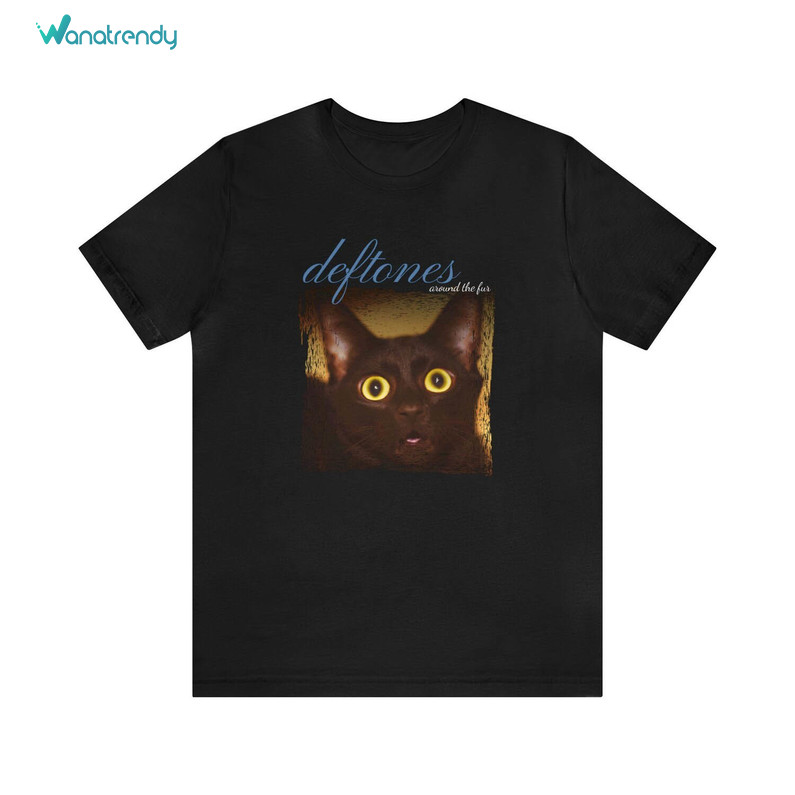 New Rare Deftones Shirt, Unique Cat Memes Cat Band Unisex T Shirt Short ...